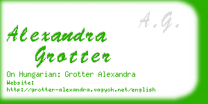 alexandra grotter business card